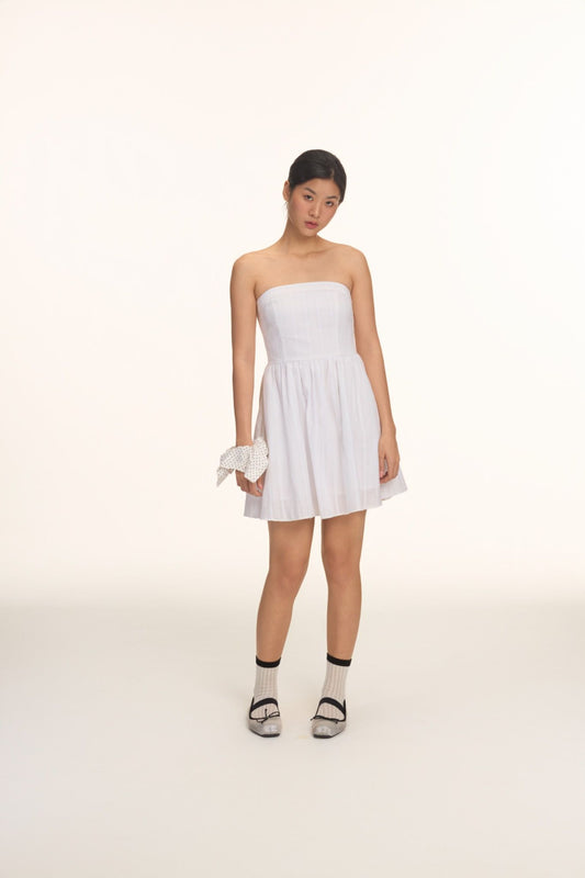 Libe White Tube Mini Dress (Pre-order)
