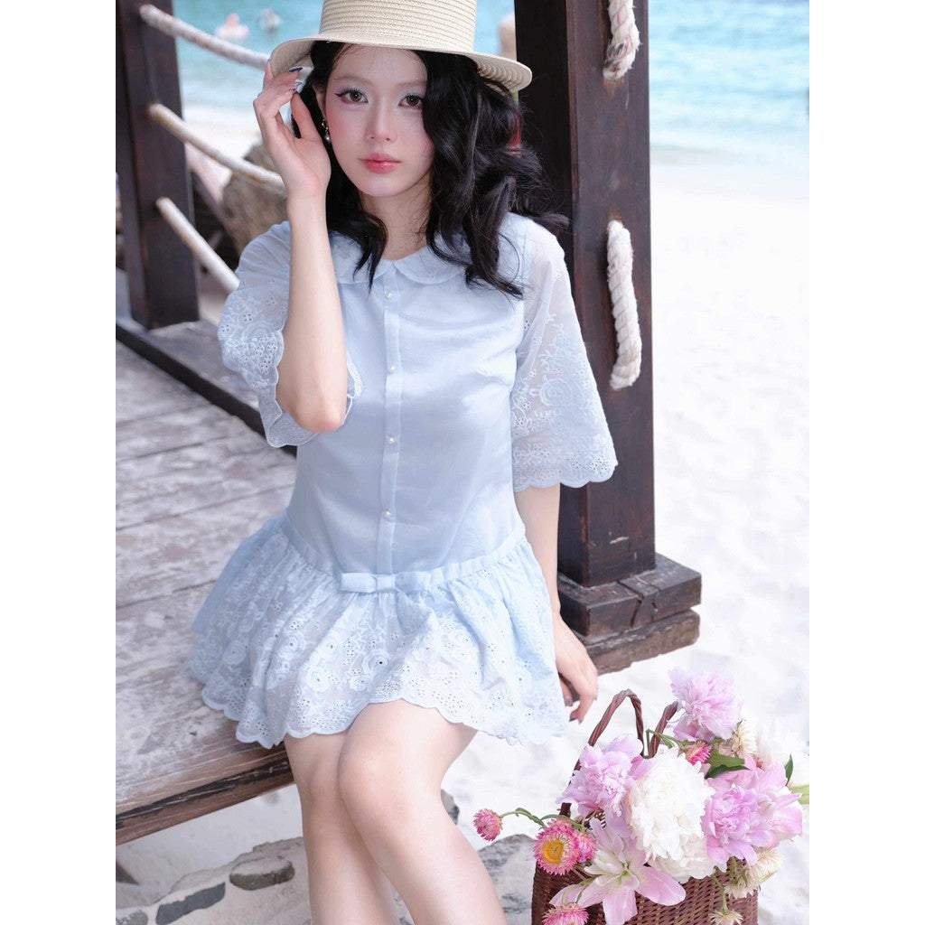 princess cotton dress Vintage Beige Beige(Pre-Sale 15days) / L making every movement feel like a dance in a grand ballroom. Women's Princess Seam Poplin Above