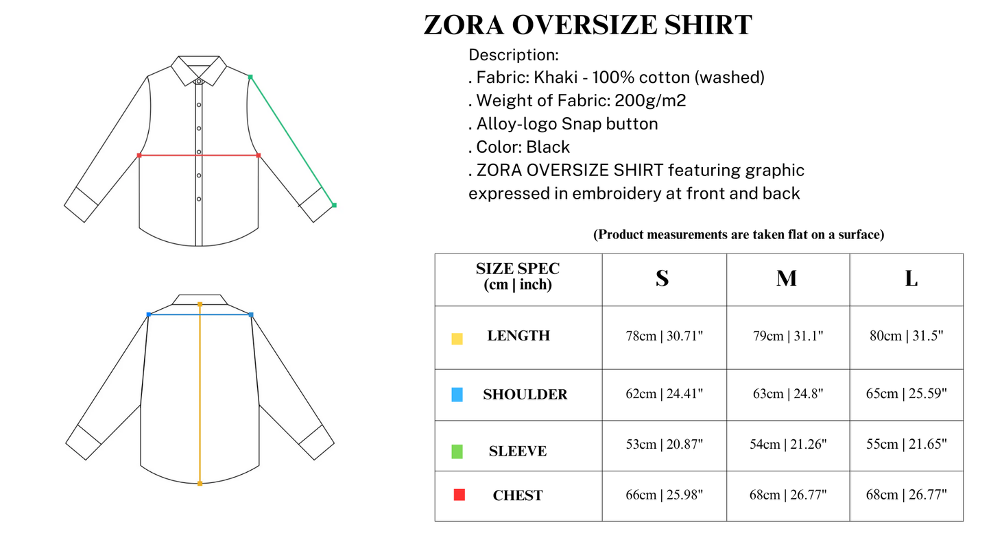 Push Push Zora Oversize Shirt (Pre-order)