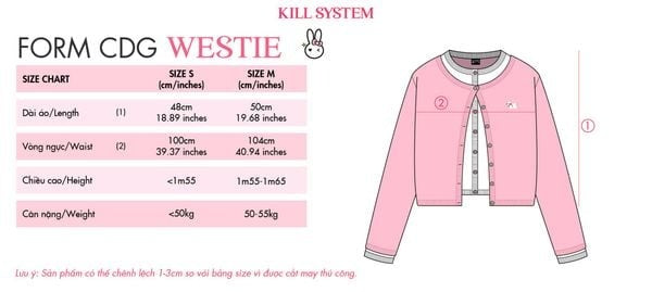 Kill System Westie Cardigan (Pre-order) - Em Clothing