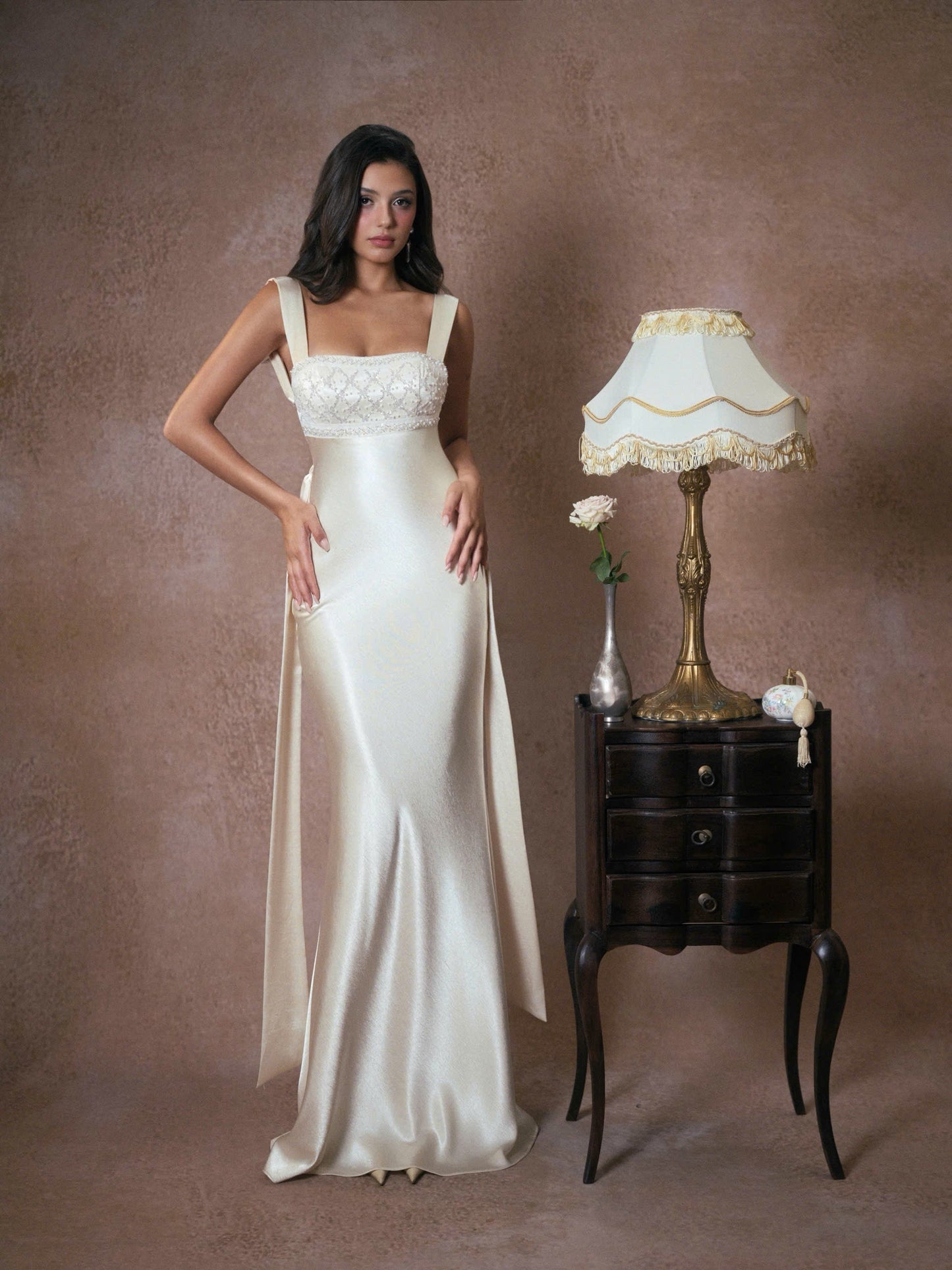 Kisserine Renaisee Dress - Ivory White