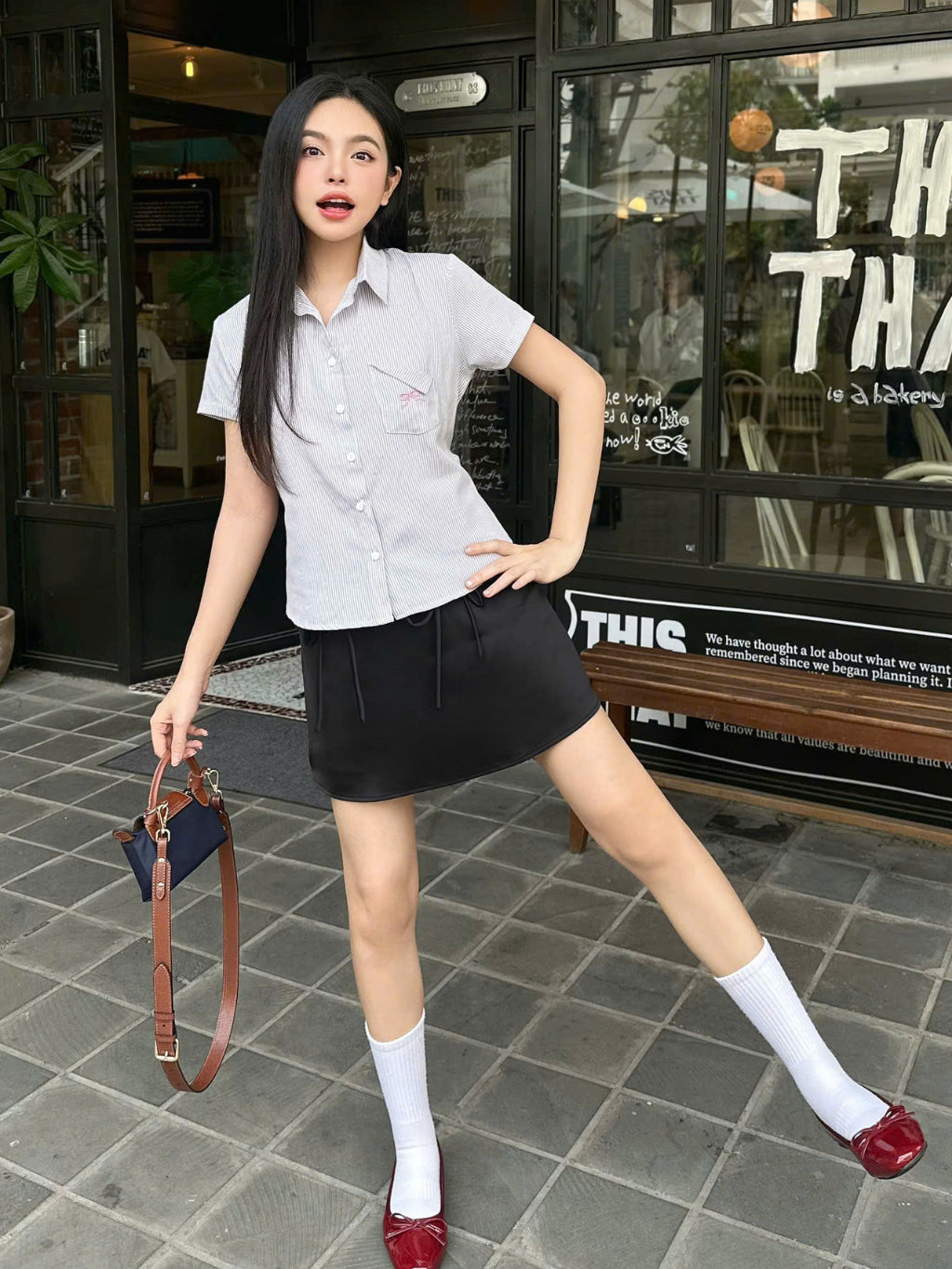 Mieufashionista Slay A Line Mini Skirt