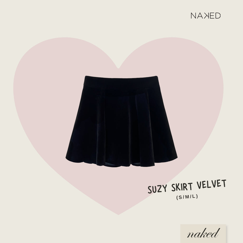 Nakedbyv Suzy Velvet Skirt (Pre-order)