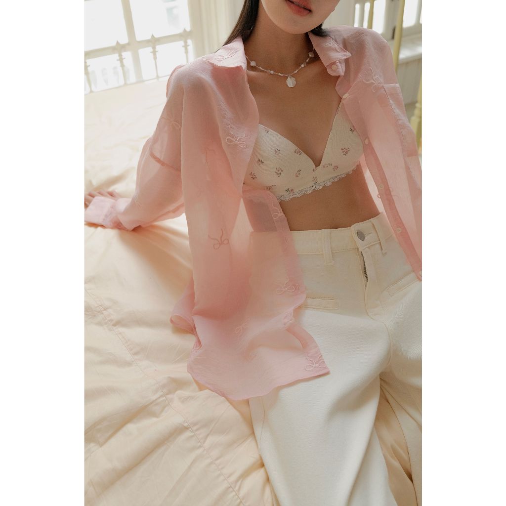 Nakedbyv Wide-Leg Cream Trousers (Pre-order)