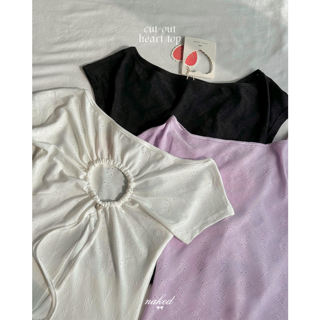 Nakedbyv Cut-Out Heart Top (Pre-order)