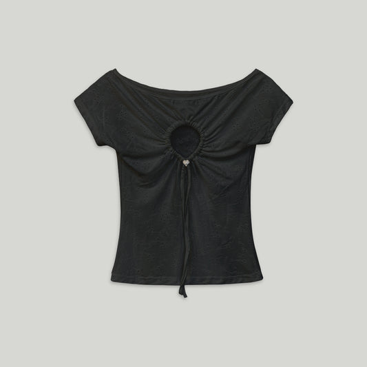 Nakedbyv Cut-Out Heart Top (Pre-order)