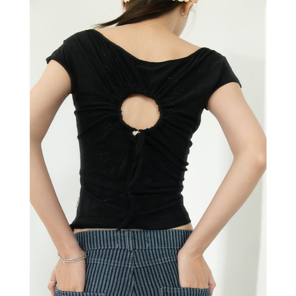 Nakedbyv Cut-Out Heart Top (Pre-order)