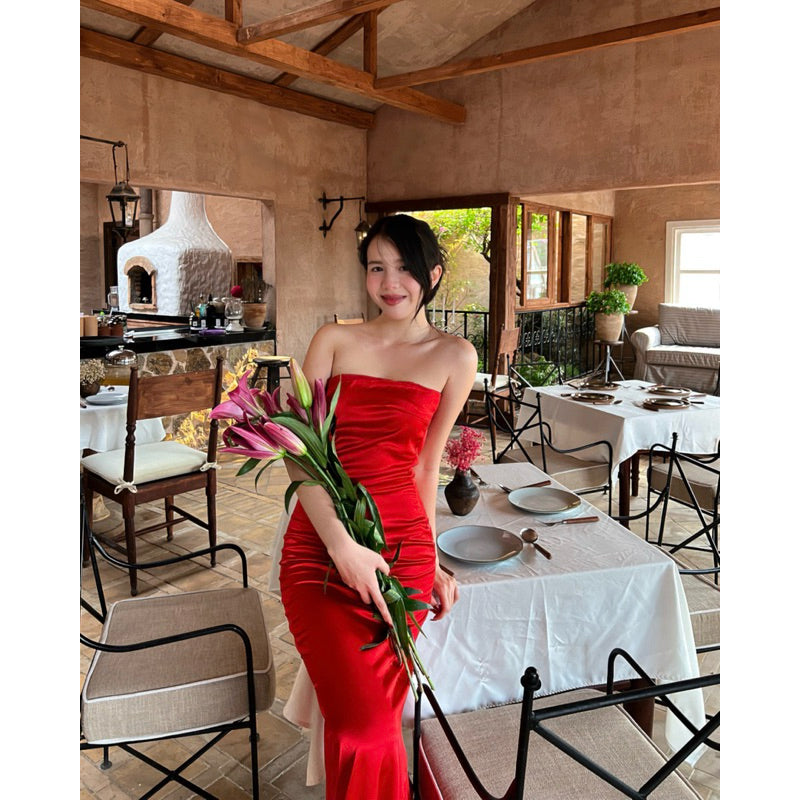 Healing Apricot Silk Dress