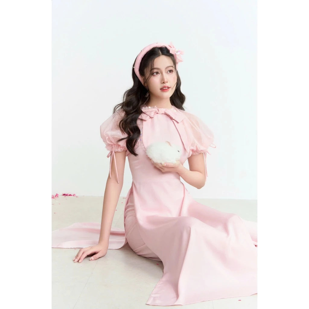 Aguja An Cat Pink Ao Dai (Pre-order)