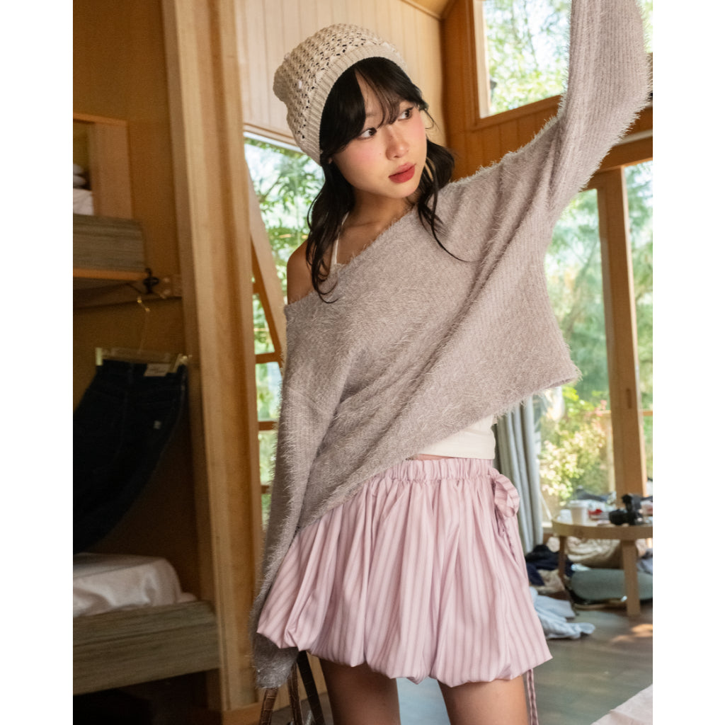 Nakedbyv Plaid Bubble Skirt (Pre-order)