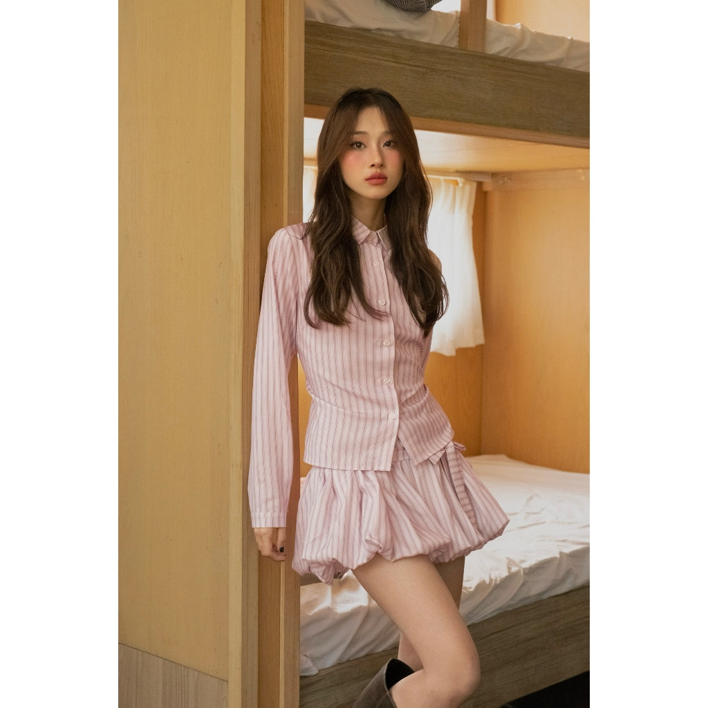 Nakedbyv Plaid Bubble Skirt (Pre-order)