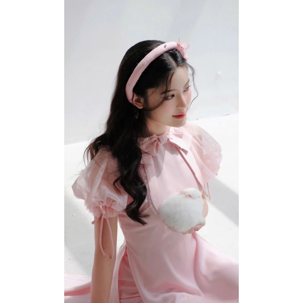 Aguja An Cat Pink Ao Dai (Pre-order)