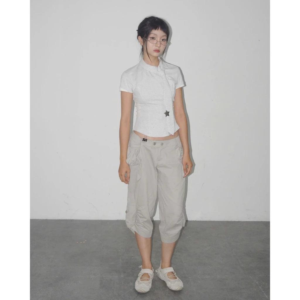 UYU.label Shugo Asymatrical Collar with Tie (Pre-order)