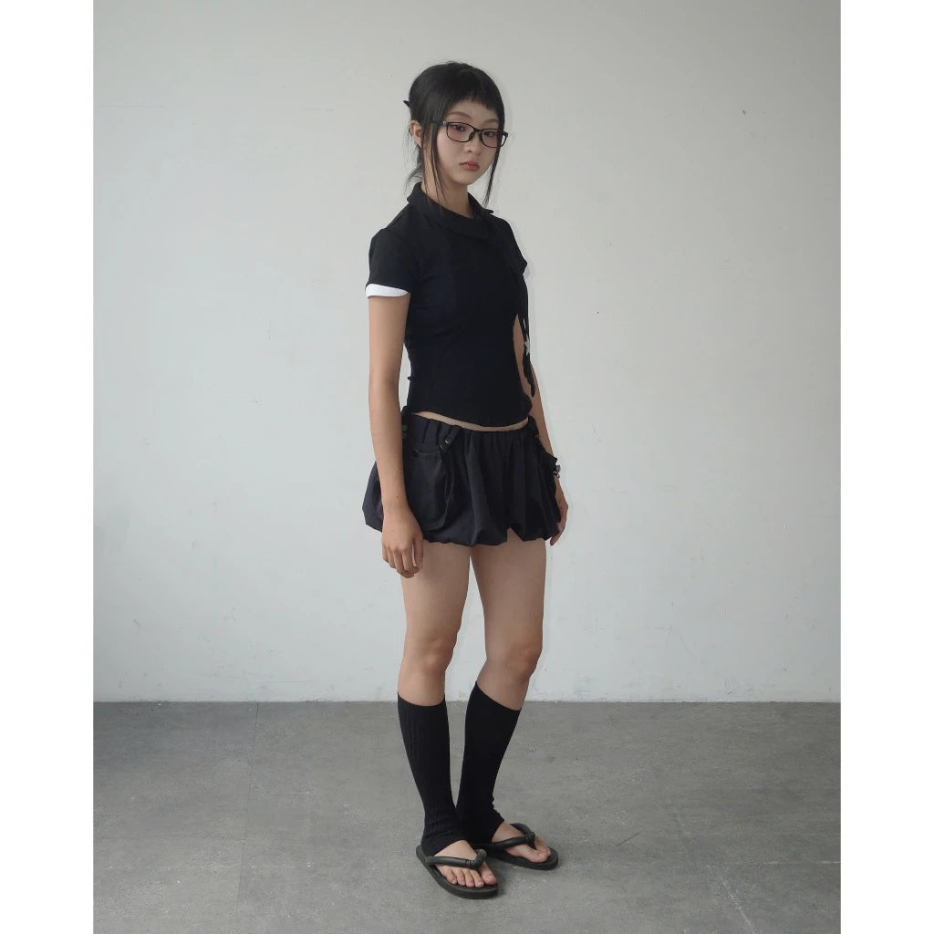 UYU.label Shugo Asymatrical Collar with Tie (Pre-order)