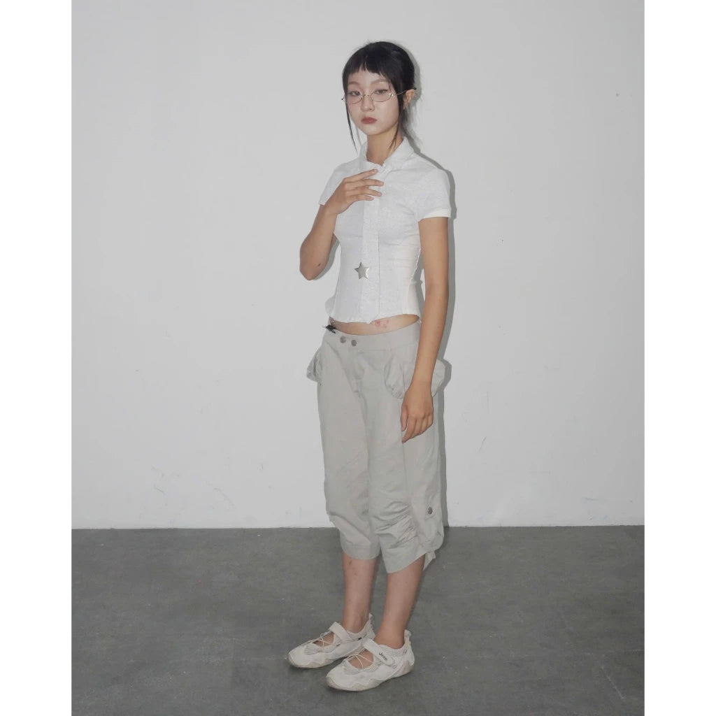 UYU.label Shugo Asymatrical Collar with Tie (Pre-order)