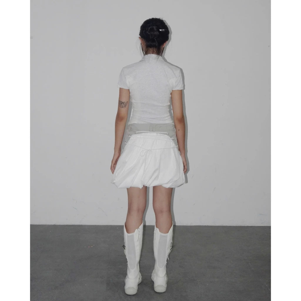 UYU.label Shugo Asymatrical Collar with Tie (Pre-order)
