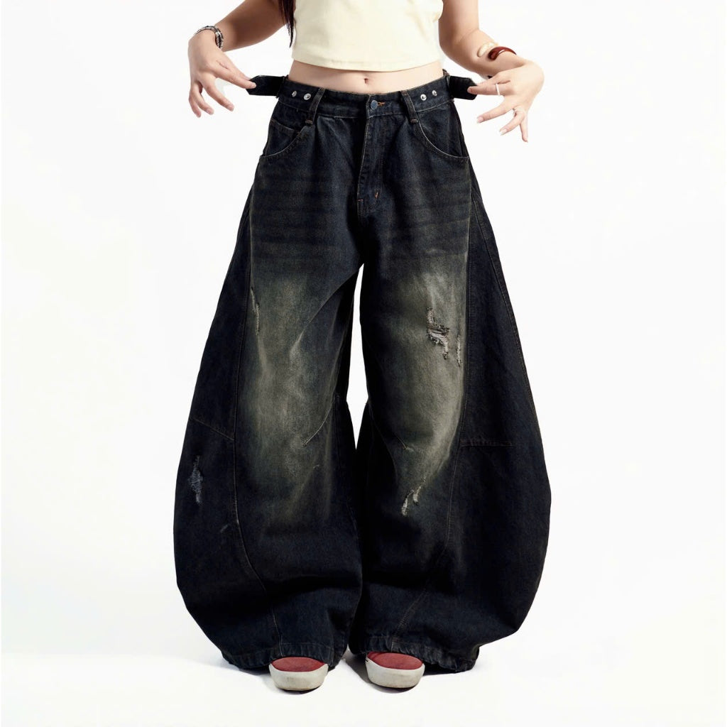 Ssstore.Aesthetic Wide-Leg Jeans (Ready to ship)