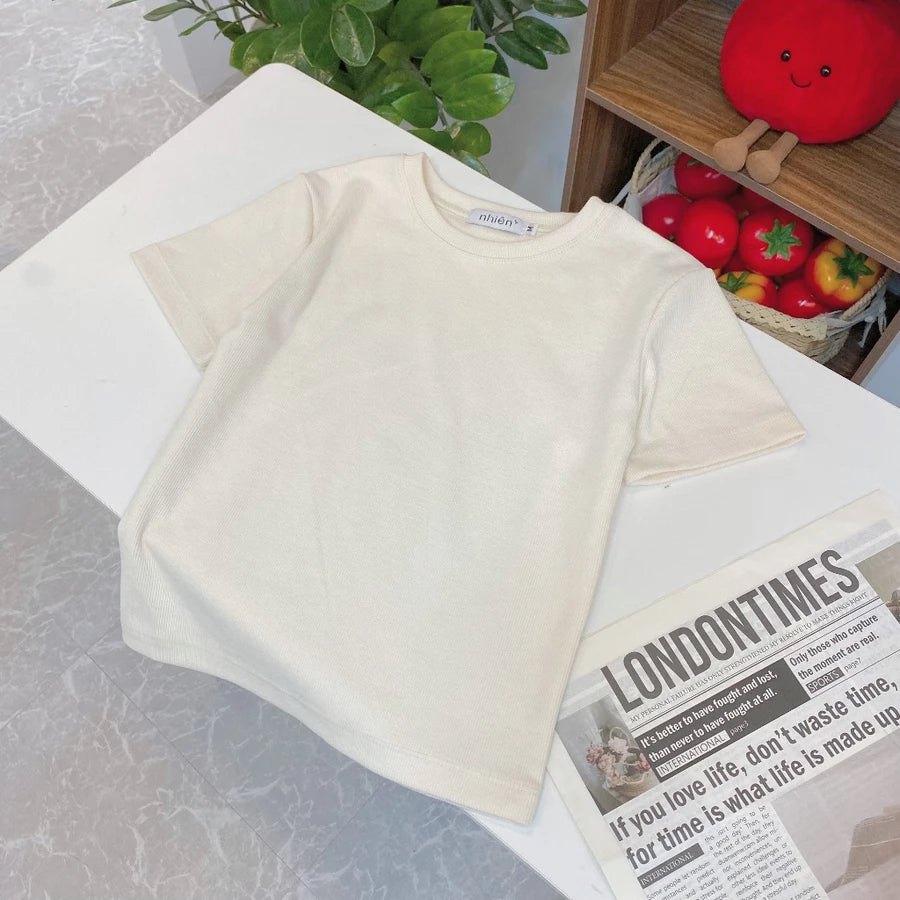 Nhien Vintage Ribbed Tee At97 (Pre-order)