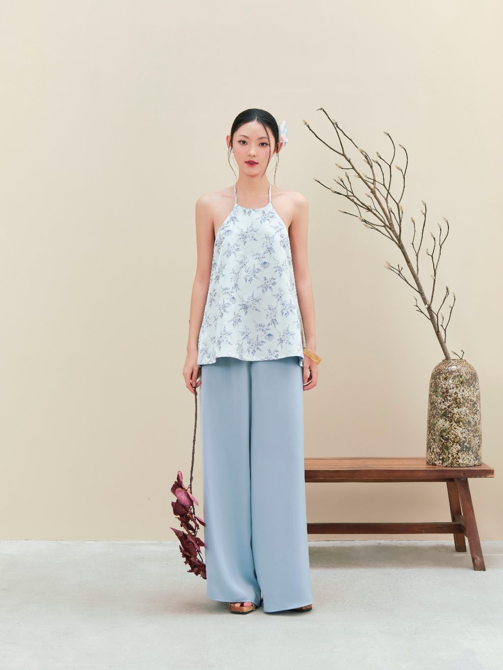 Mieufashionista Tie Halter Top Giao Nhien