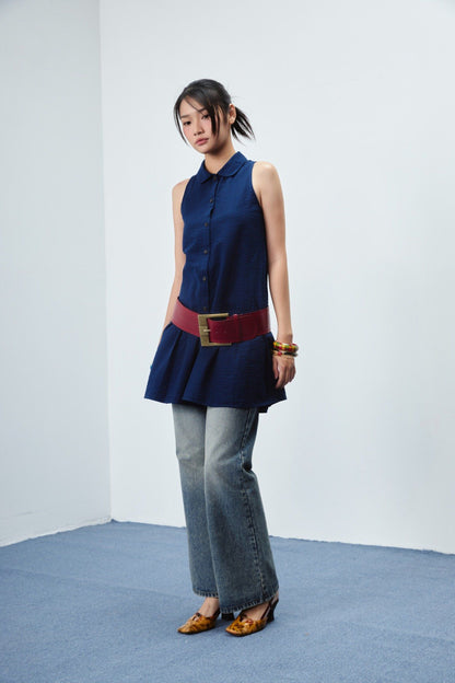 Libe Sleeveless Shirt Dress (Pre-order)