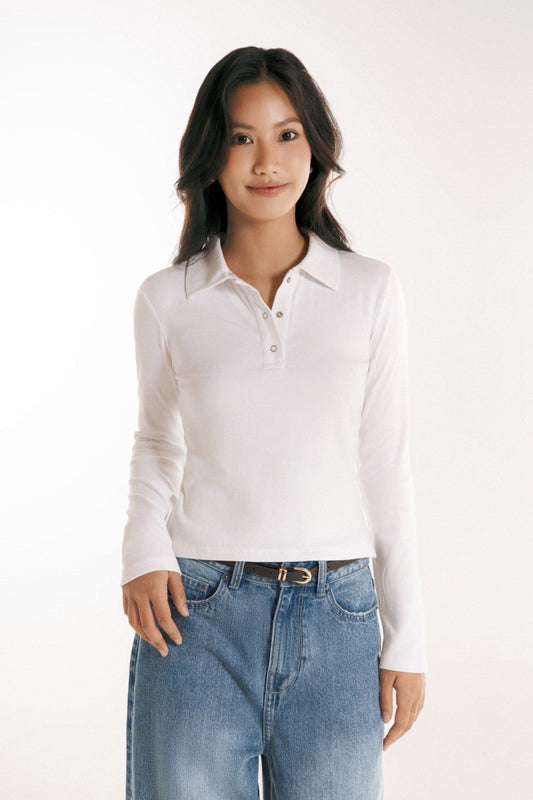 Libe Long Sleeves Polo Top (Pre-order)