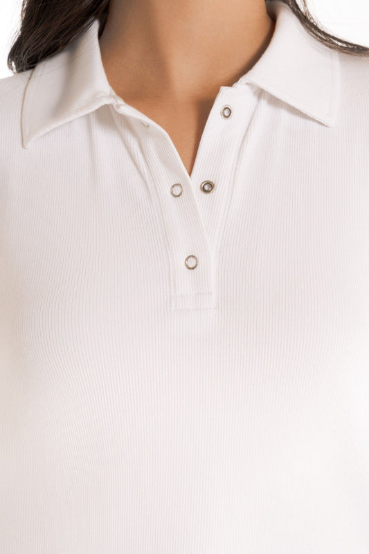 Libe Long Sleeves Polo Top (Pre-order)