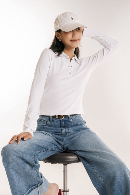 Libe Long Sleeves Polo Top (Pre-order)