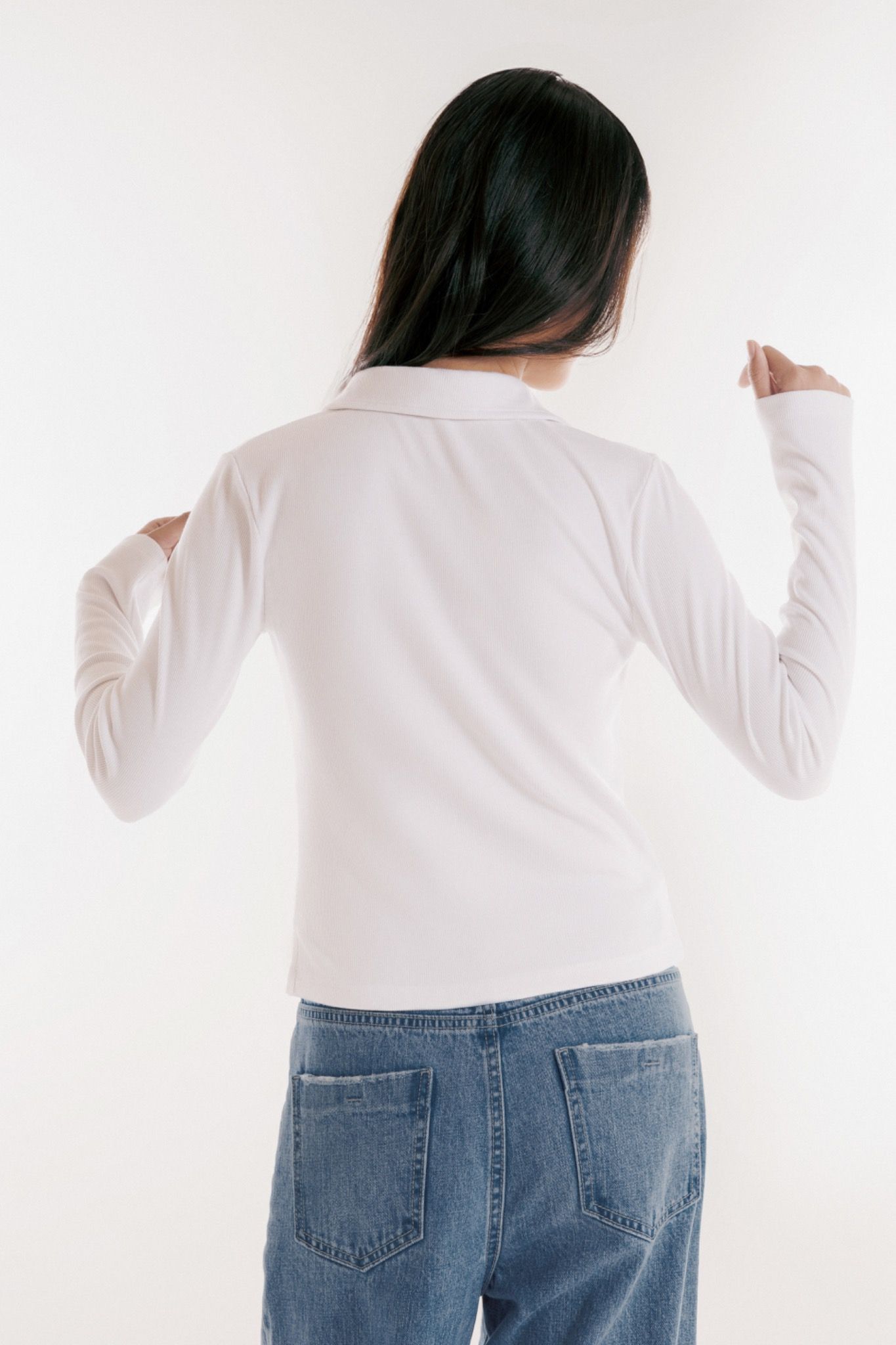 Libe Long Sleeves Polo Top (Pre-order)