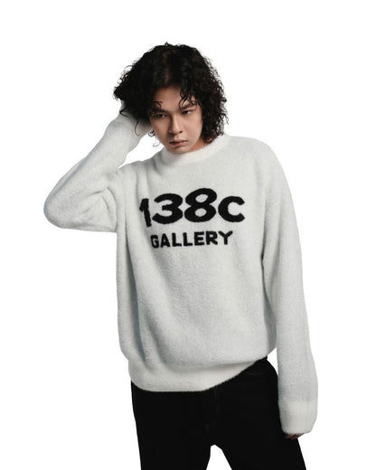 138Cknit Pure Love Knit Fuzzy Sweater