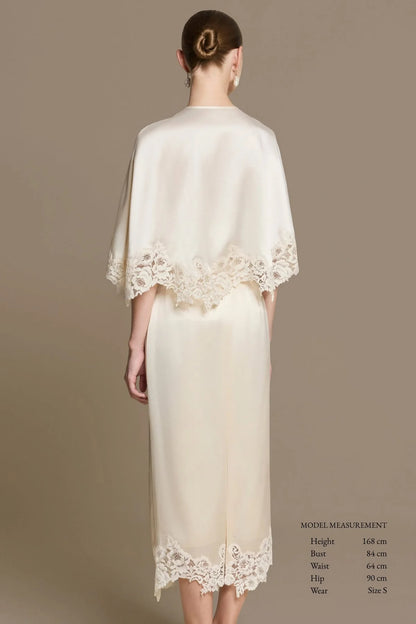 Huong Boutique Velour Silk Cape