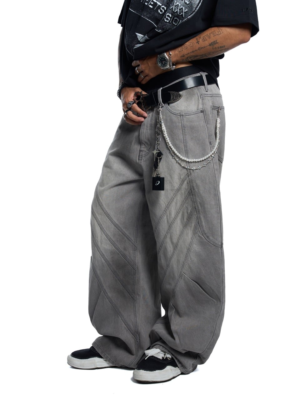 Hades Crisscross Wash Jeans