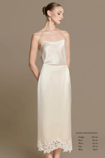 Huong Boutique Velour Silk Skirt