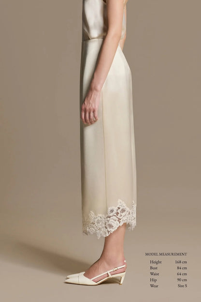 Huong Boutique Velour Silk Skirt