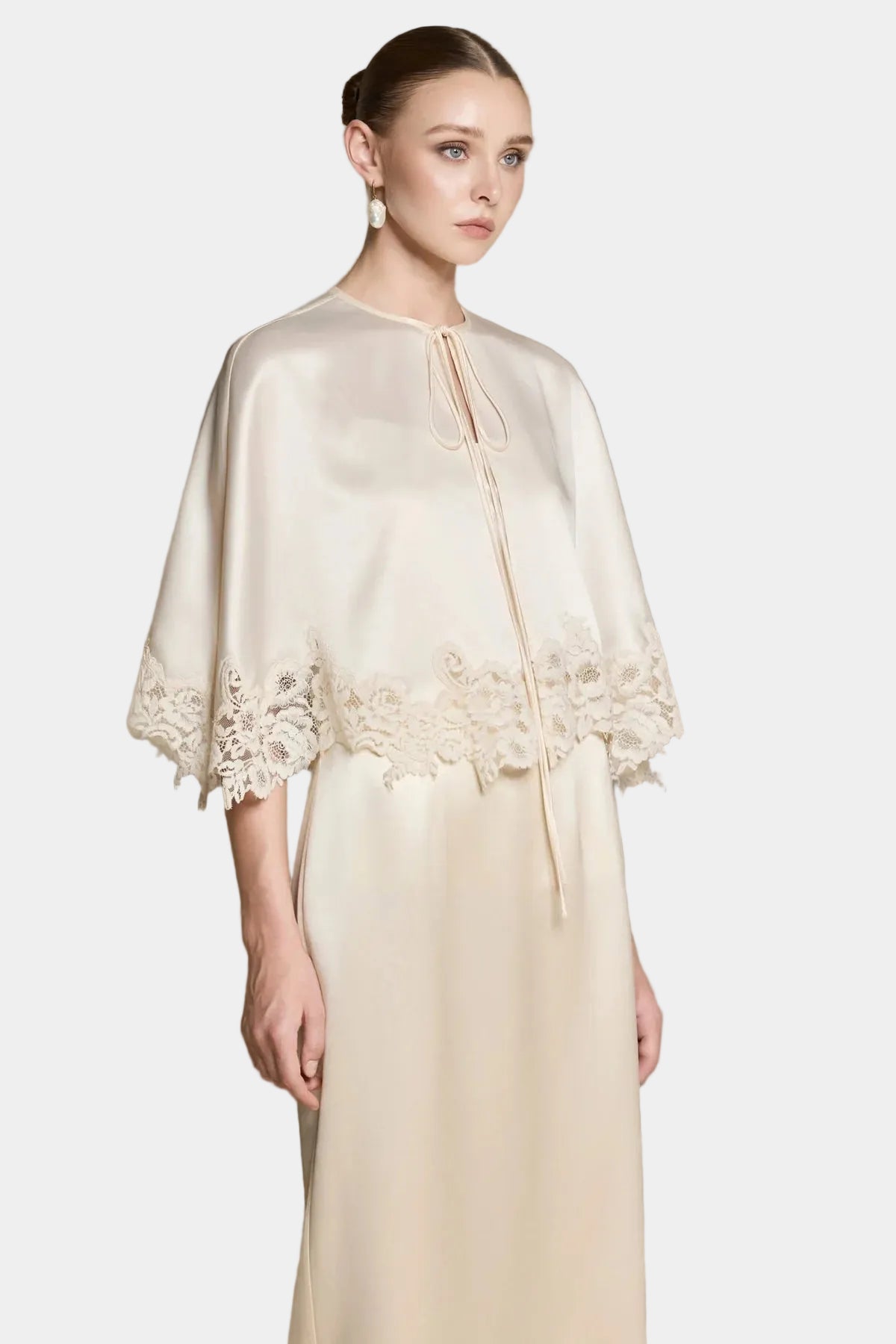 Huong Boutique Velour Silk Cape