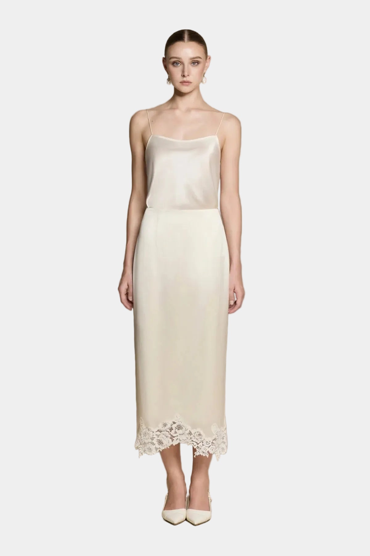 Huong Boutique Velour Silk Skirt
