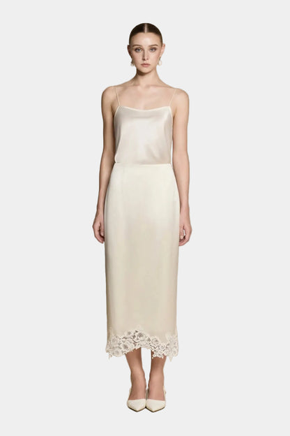 Huong Boutique Velour Silk Skirt