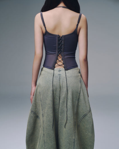 Bunny Hill Melios Mesh Top (Dark Blue)