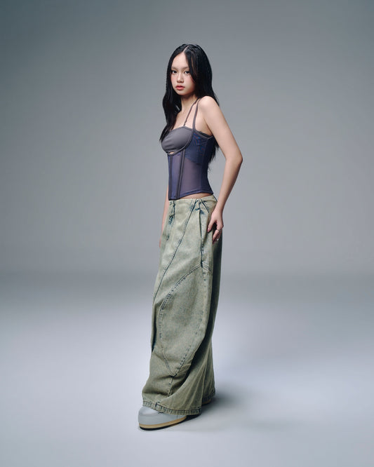 Bunny Hill Melios Mesh Top (Dark Blue)