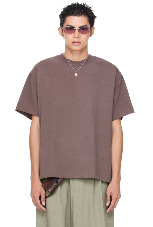 The Beuter Blank Mocha Boxy T-Shirt