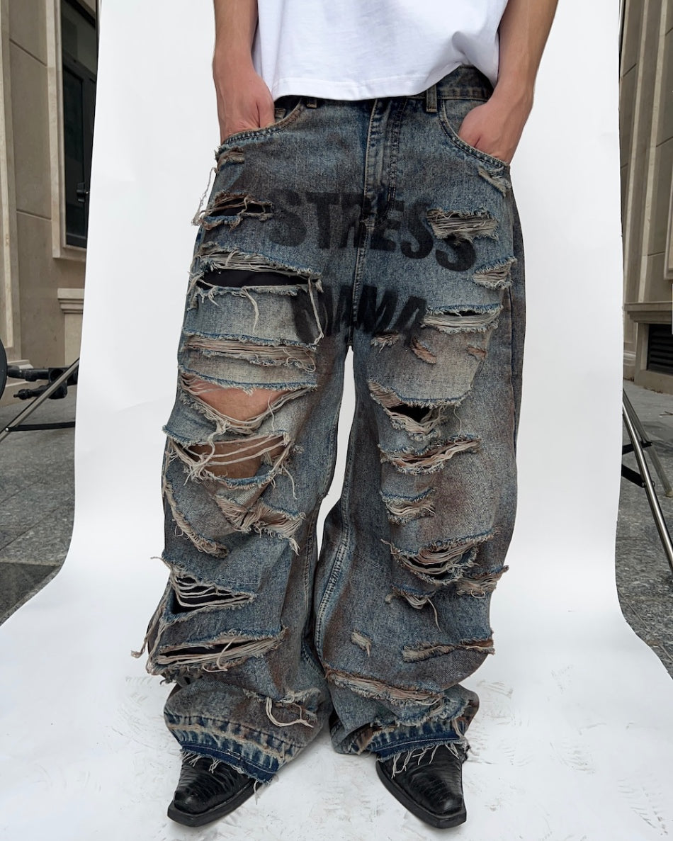 Stressmama Destroyed Jeans (Ready to ship)