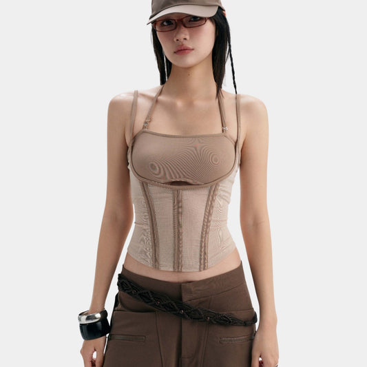 Bunny Hill Melios Mesh Top (Beige)