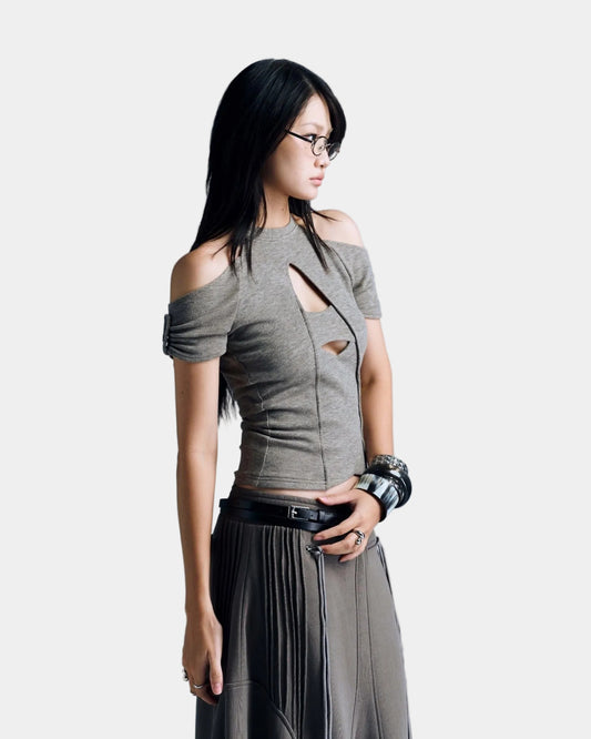 Bunny Hill Lobelia Top - Grey - Delivery within 48 hours