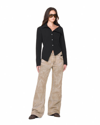 The Beuter Wmns Asymmetric Shirt - Black