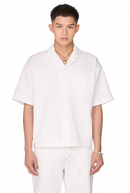 The Beuter Appliqu�� Button Up Shirt - White