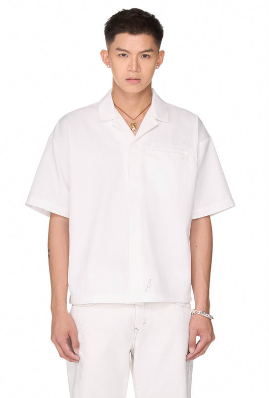 The Beuter Appliqu�� Button Up Shirt - White
