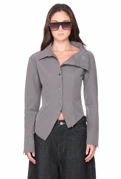 The Beuter Wmns Asymmetric Shirt - Grey