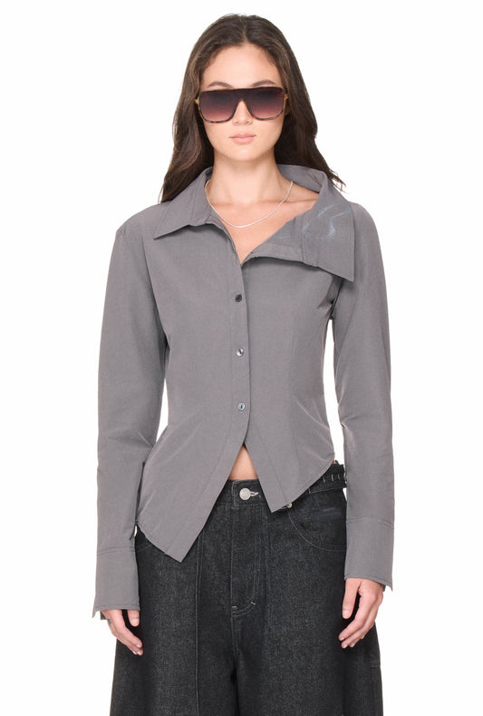 The Beuter Wmns Asymmetric Shirt - Grey
