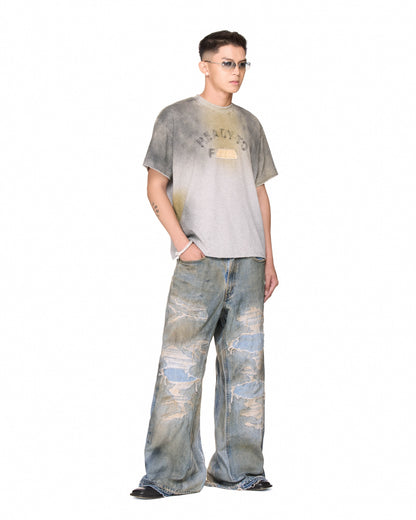 The Beuter ���Ready-To-F___��� Spray Boxy T-Shirt - Grey