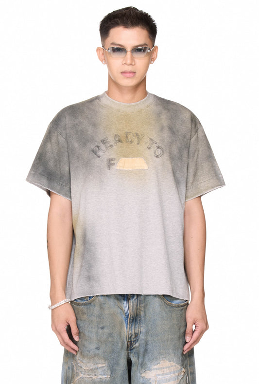 The Beuter ���Ready-To-F___��� Spray Boxy T-Shirt - Grey