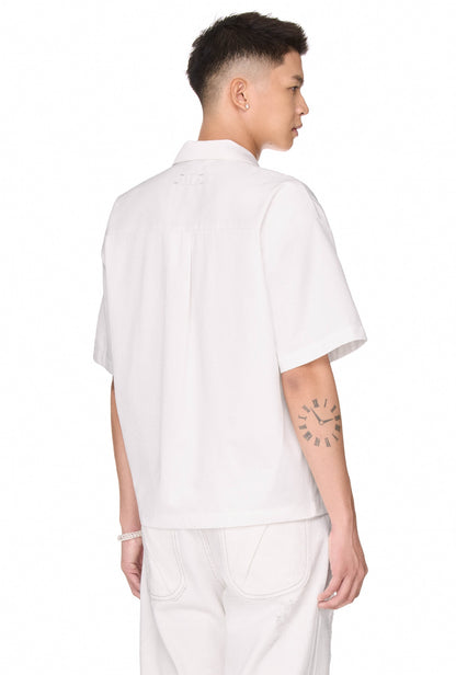 The Beuter Appliqu�� Button Up Shirt - White